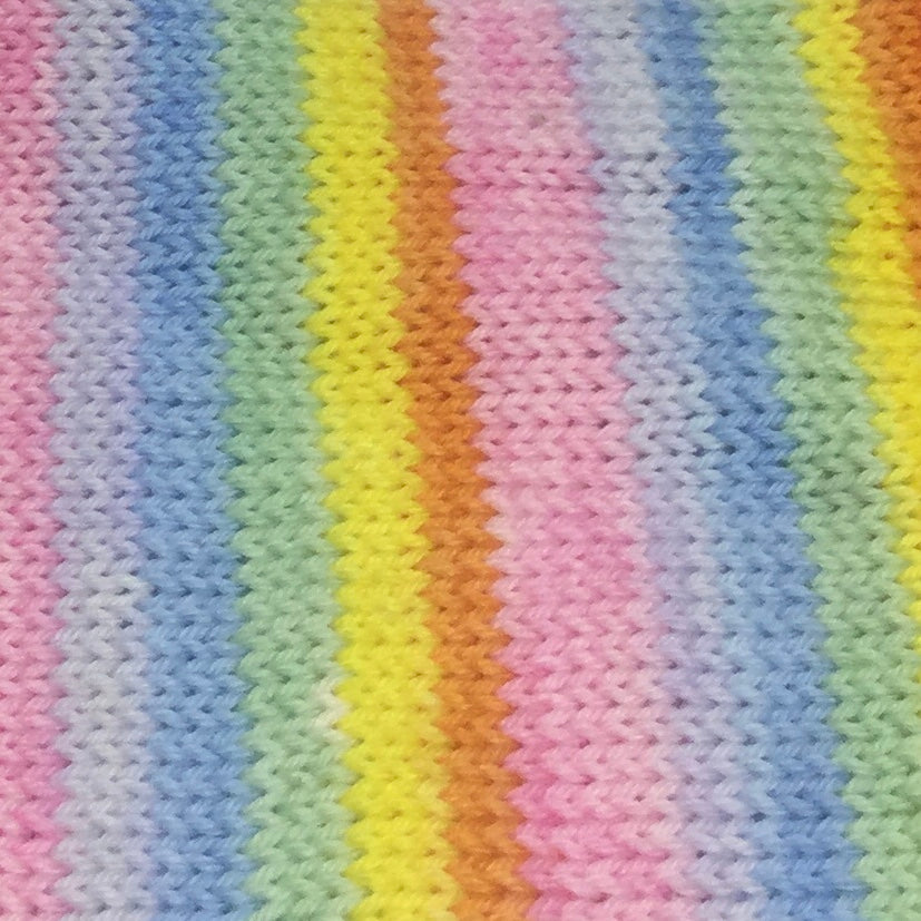 Spring Rainbow Six Stripe Self Striping Yarn