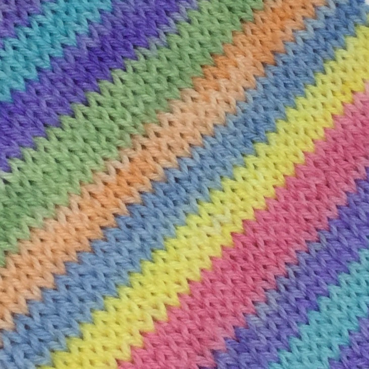 Stay Home Eight Stripe Self Striping Yarn with Mini Skein