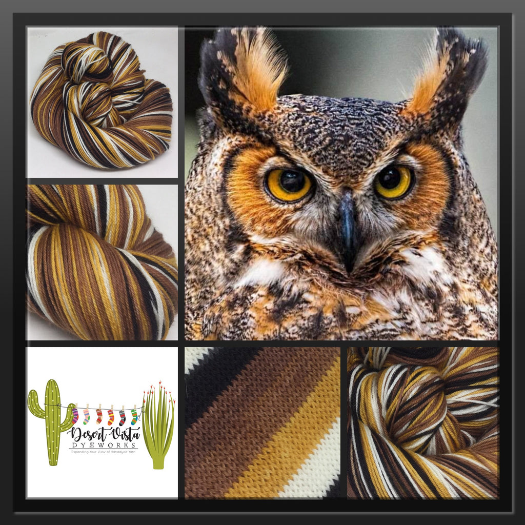 Great Horned Owl Five Stripe Self Striping Yarn