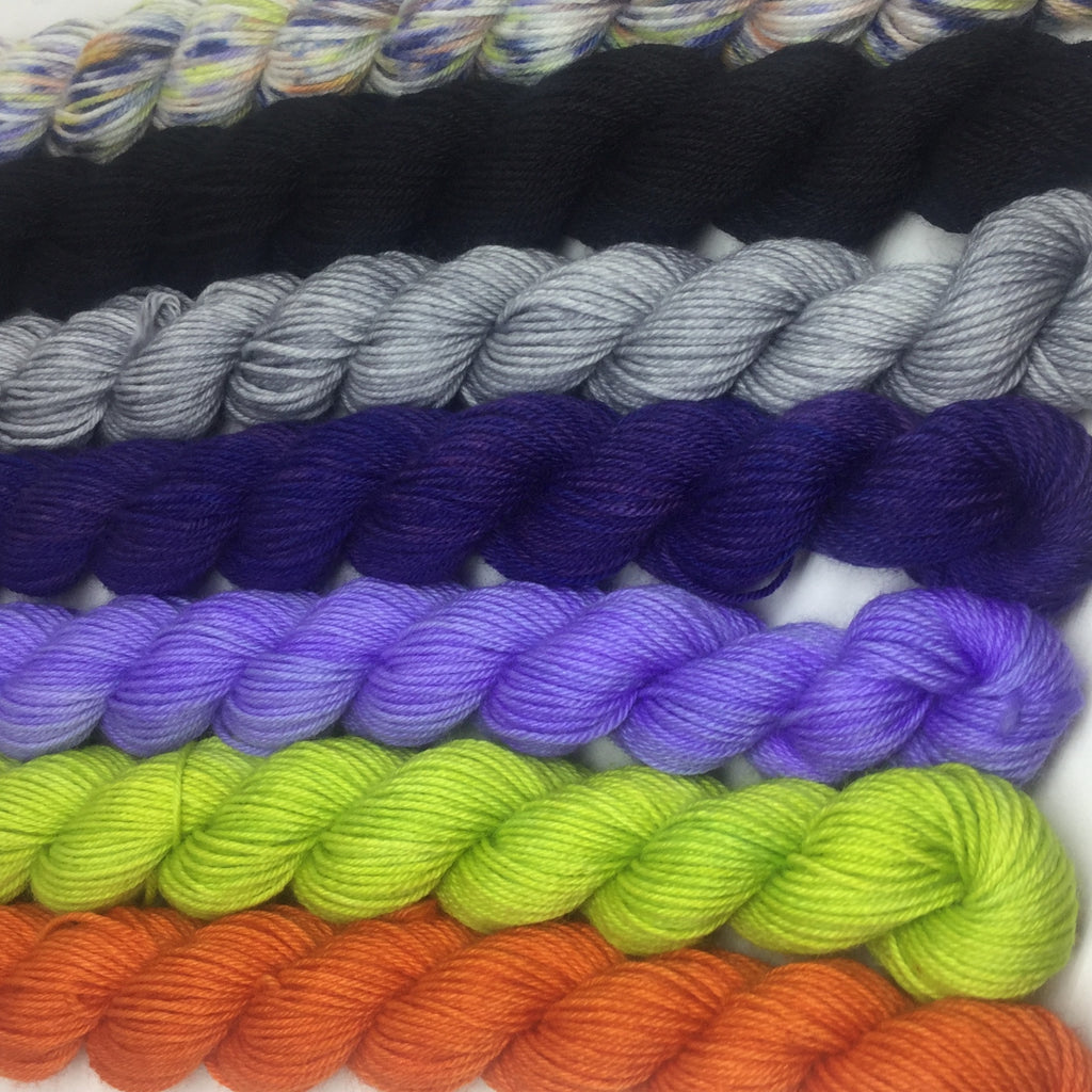 Halloween Mini Skein for Toes and Heel Set Approx. 700 yards