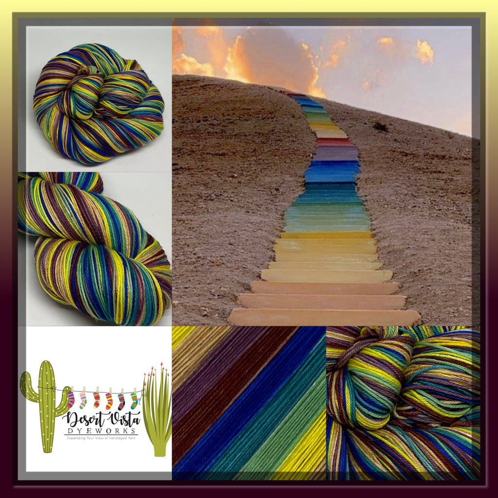 Stairs in the Sand Seven Stripe Self Striping Sock Yarn