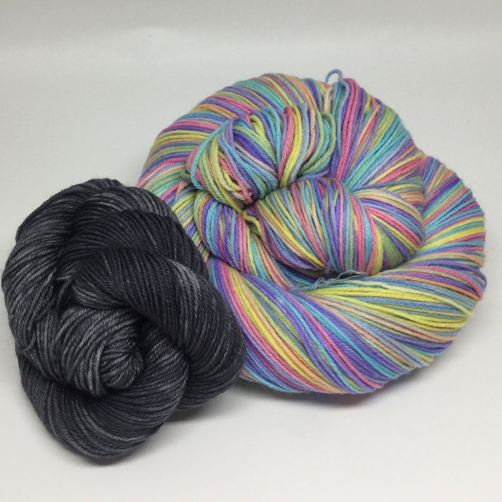 Stay Home Eight Stripe Self Striping Yarn with Mini Skein