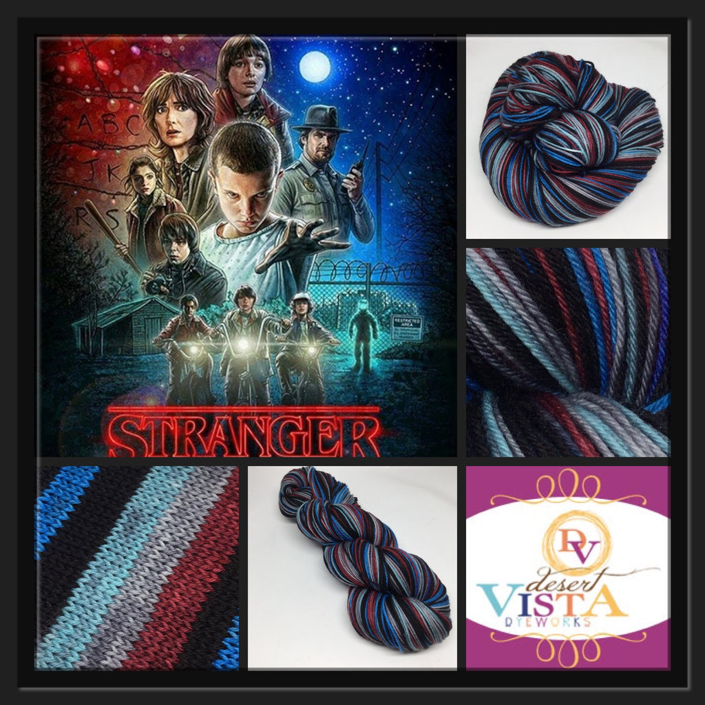 Stranger Things 1 Inspired Six Stripe Self Striping Yarn