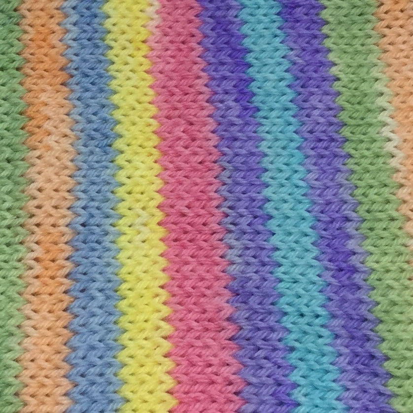 Stay Home Eight Stripe Self Striping Yarn with Mini Skein