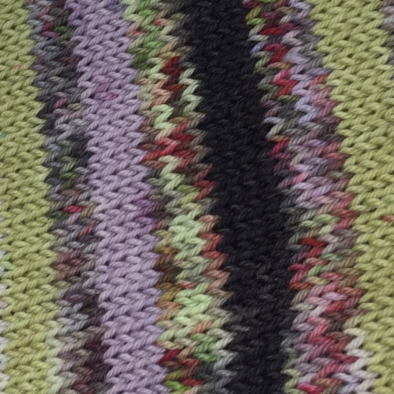 The ZomMistress of Evil Six Stripe Self Striping Yarn