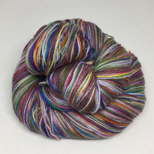 The Chocolate ZomBody Factory Four Stripe Self Striping Yarn