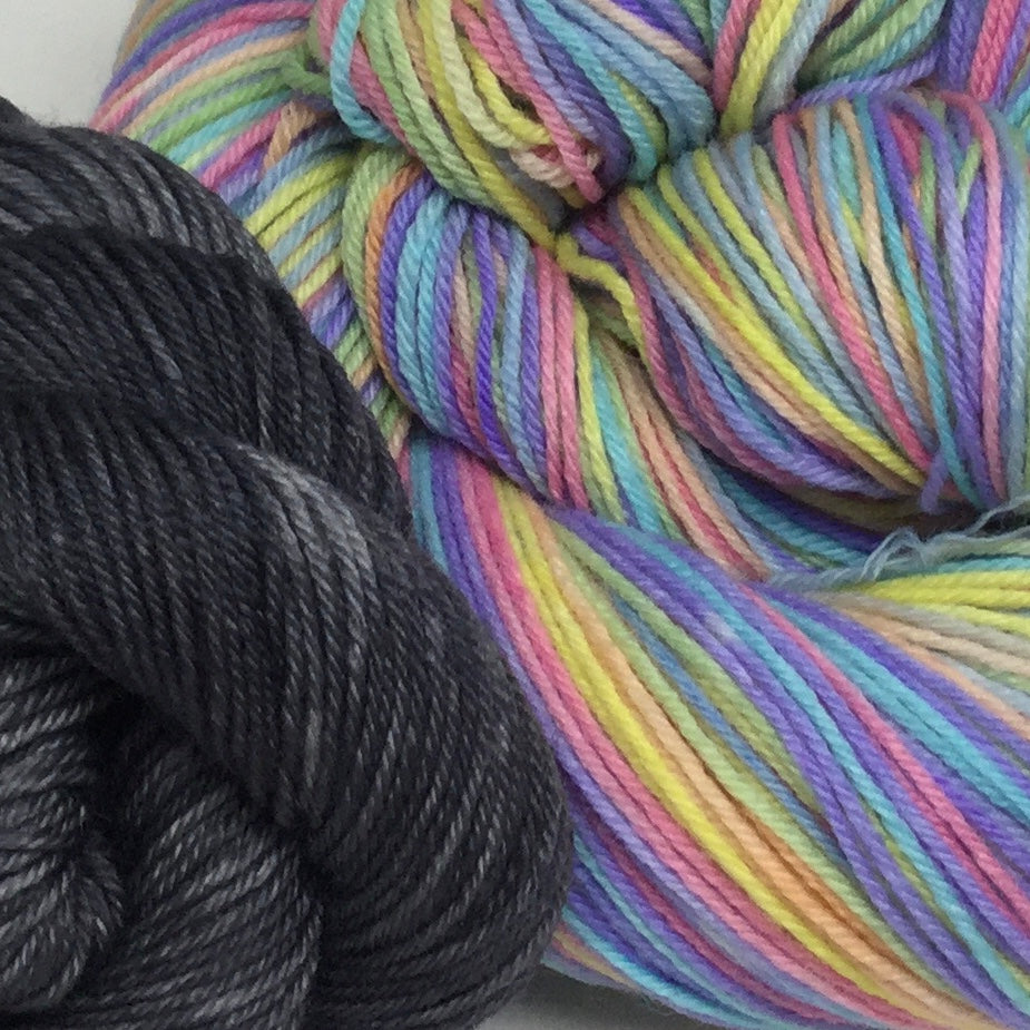 Stay Home Eight Stripe Self Striping Yarn with Mini Skein