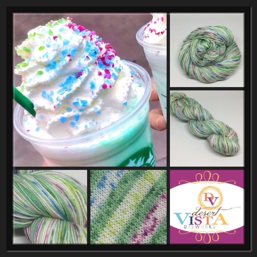 Crystal Ball Frap Six  Stripe Self Striping Yarn