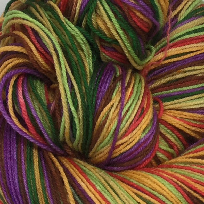 Cheeseburger Seven Stripe Self Striping Yarn