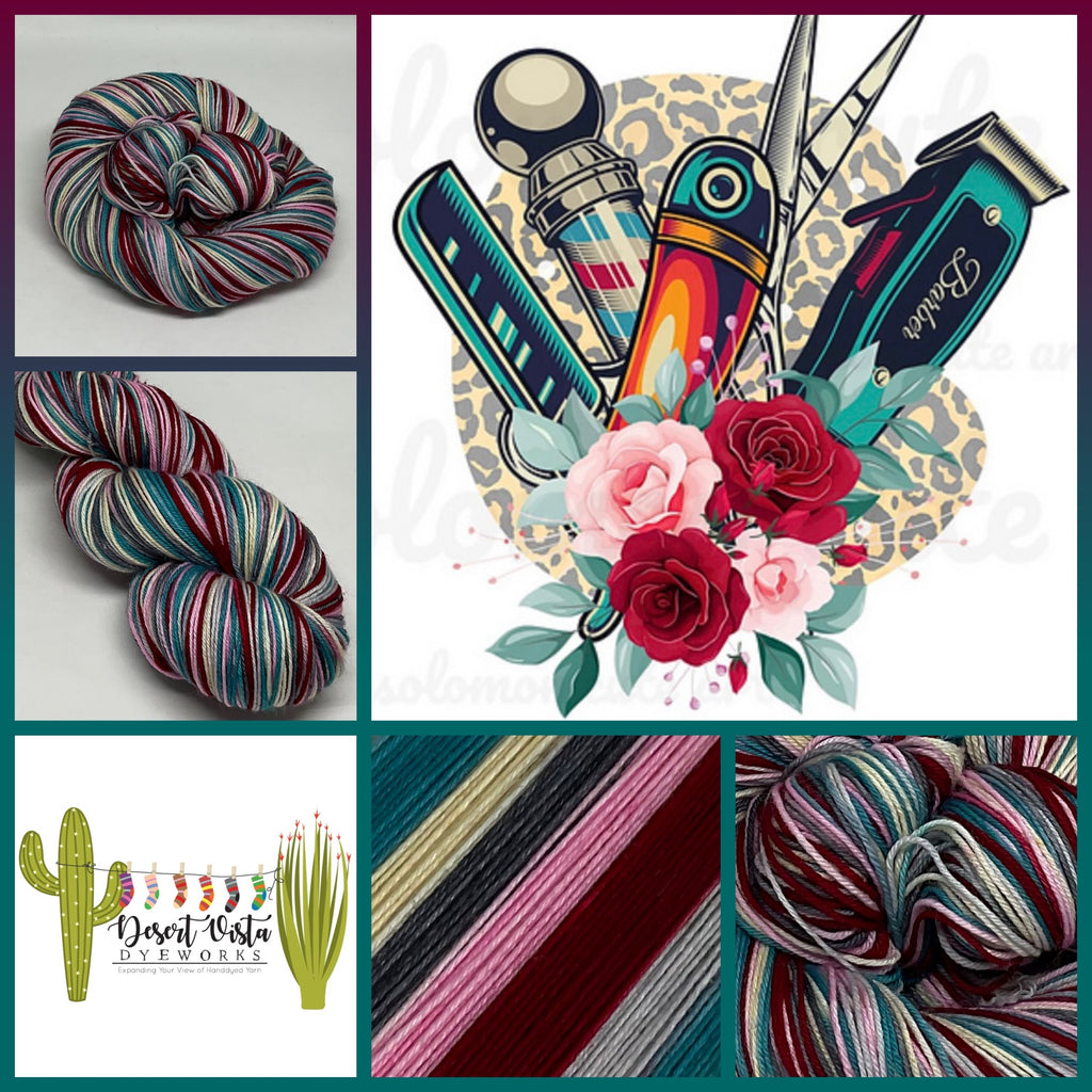 Barber Shop Roses Six Stripe Self Striping Yarn