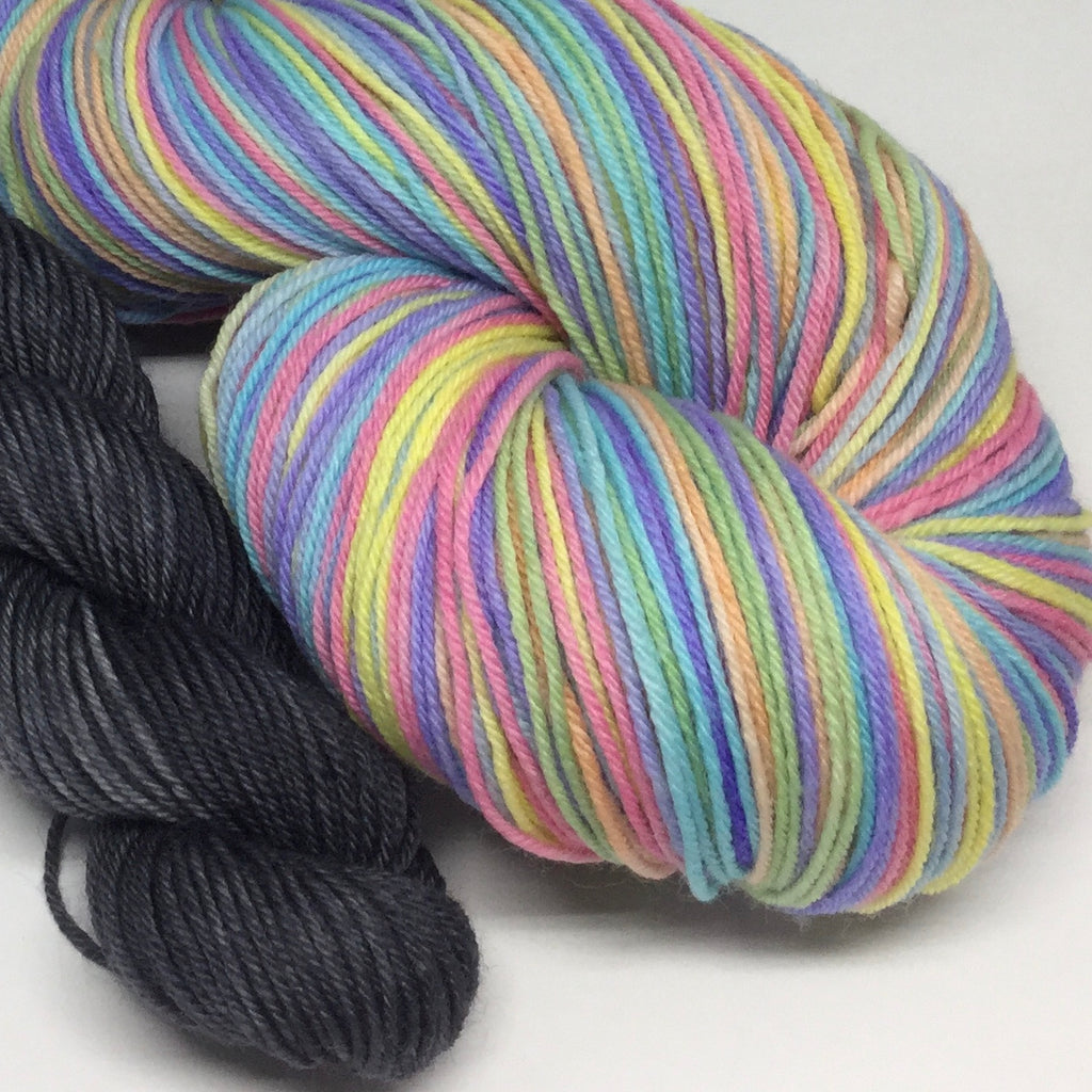 Stay Home Eight Stripe Self Striping Yarn with Mini Skein
