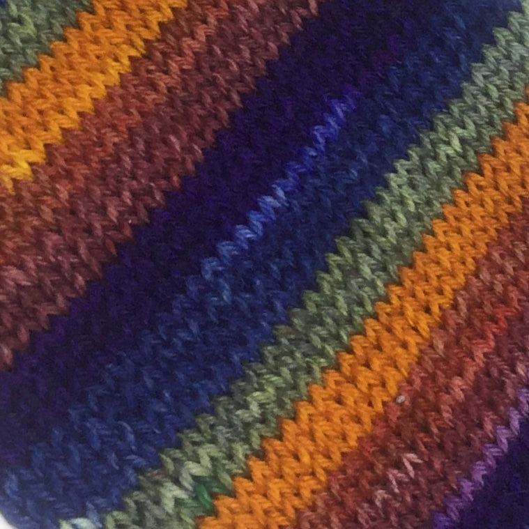 Autumn Rainbow Six Stripe Self Striping Yarn