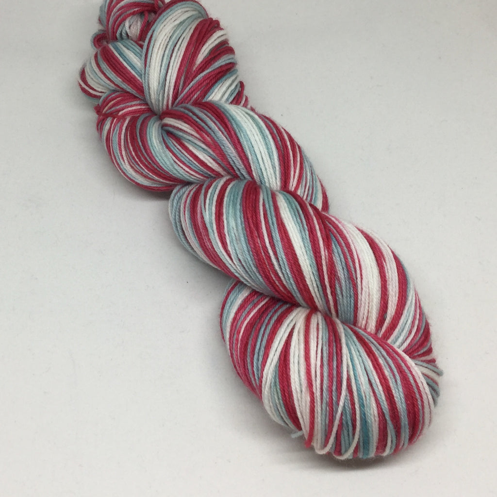 Holiday Holly Cup Three Stripe Self Striping Yarn