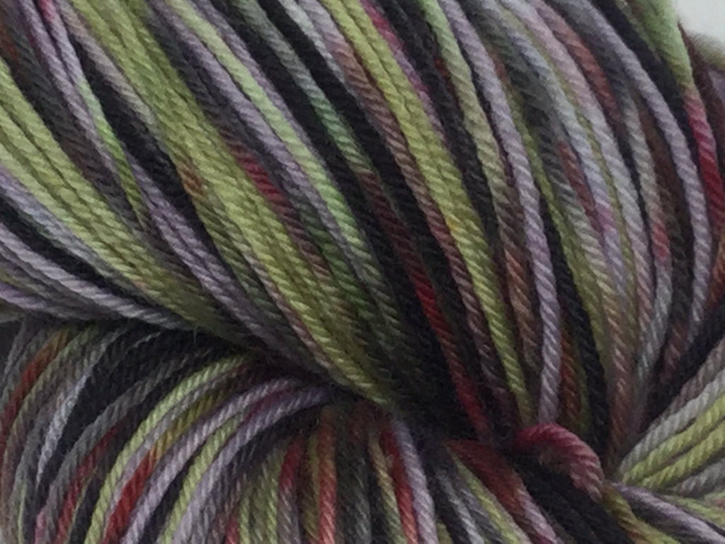 The ZomMistress of Evil Six Stripe Self Striping Yarn