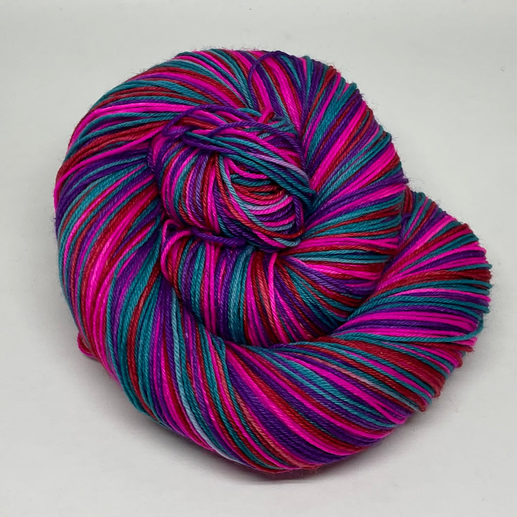 Ruby Four Stripe Self Striping Sock Yarn