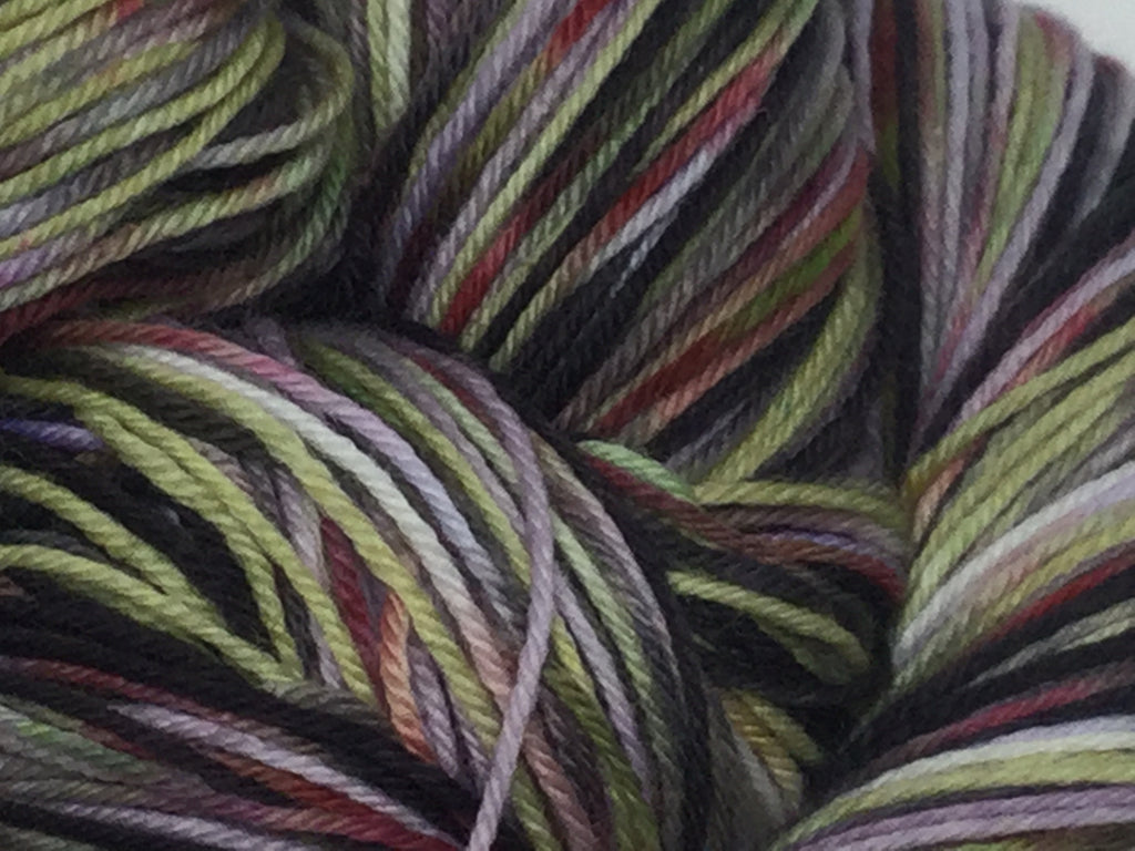 The ZomMistress of Evil Six Stripe Self Striping Yarn