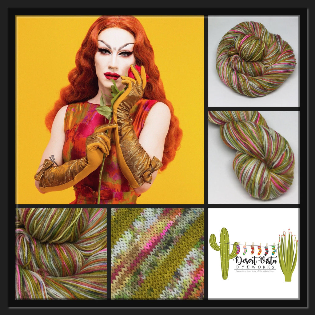 Sasha ZomBody Velour Four Stripe Self Striping Yarn