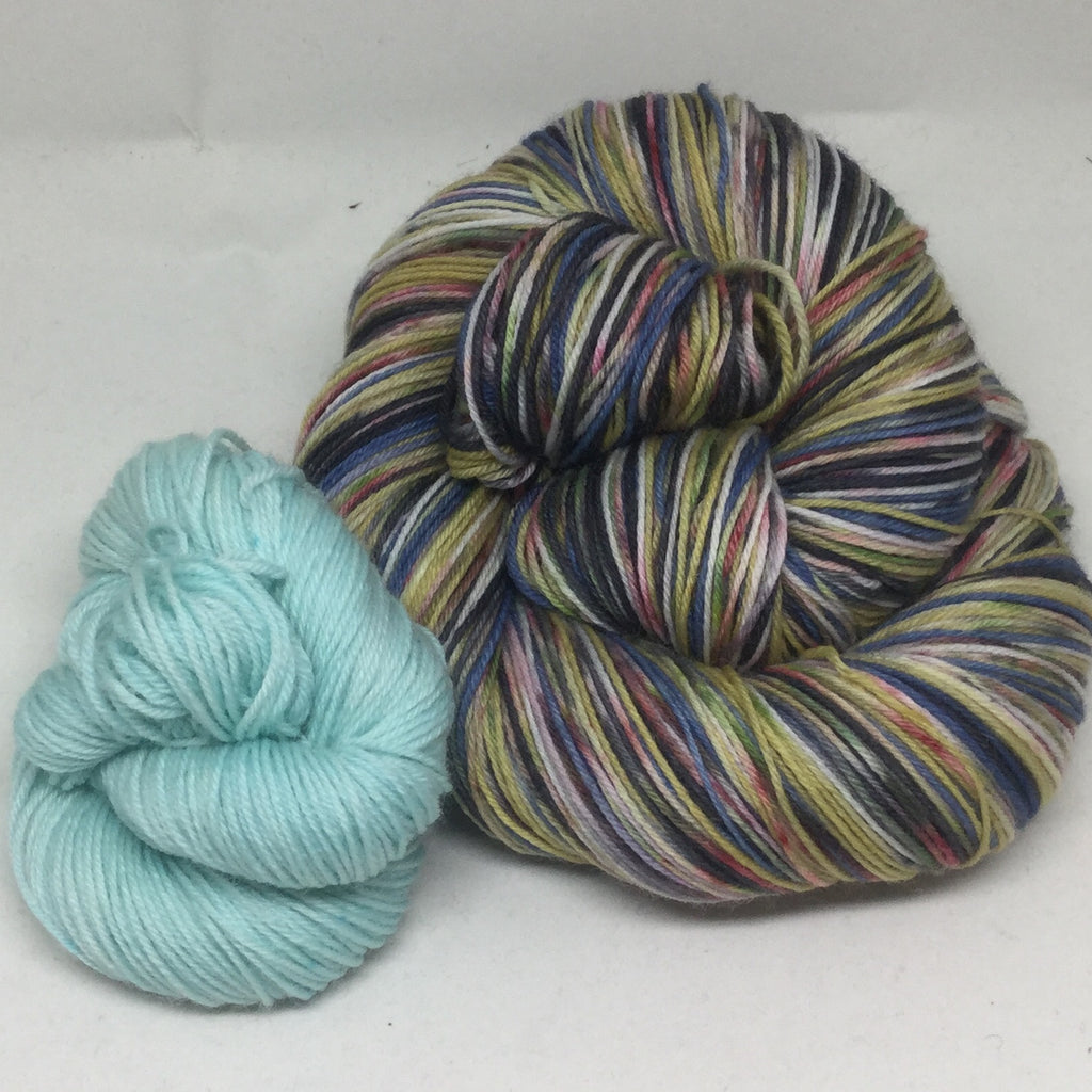 Zombody Storm Six Stripe Self Striping Yarn with Mini Skein for Toes and Heels