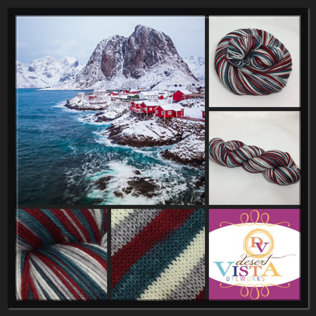 Norwegian Sea Four Stripe Self Striping Yarn