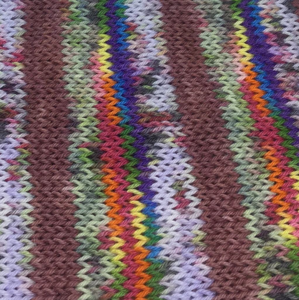 The Chocolate ZomBody Factory Four Stripe Self Striping Yarn
