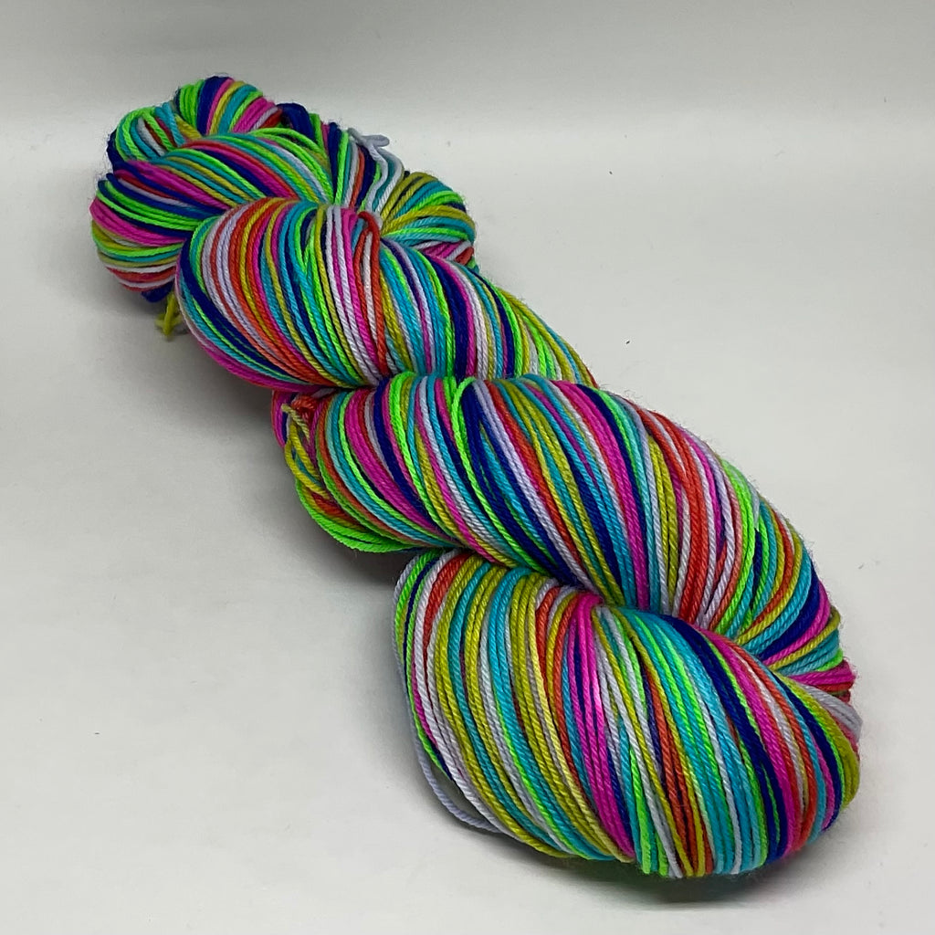 Neon Chameleon Seven Stripe Self Striping Yarn