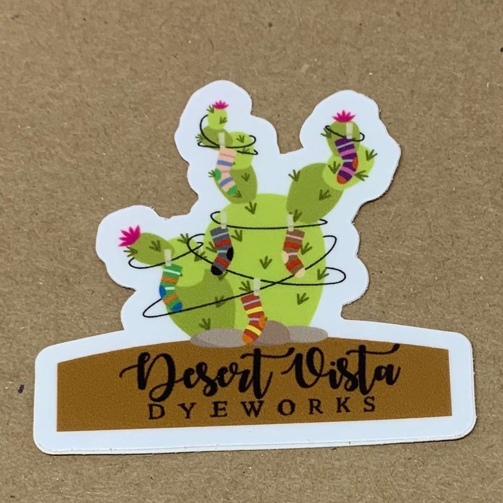 Desert Vista Dyeworks Prickly Pear Vinyl Sticker