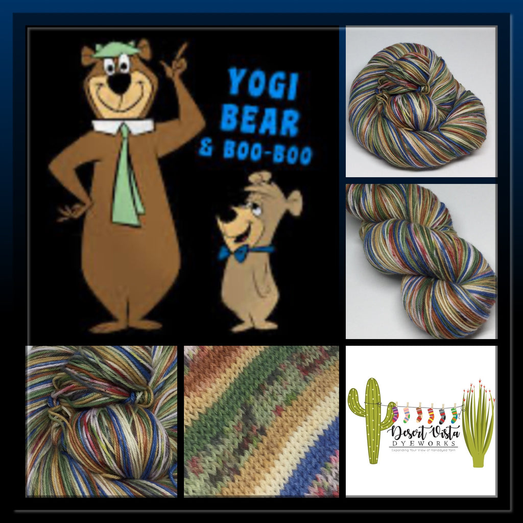 Roadrunner and ZomBody Coyote Eight Stripe Self Striping Yarn