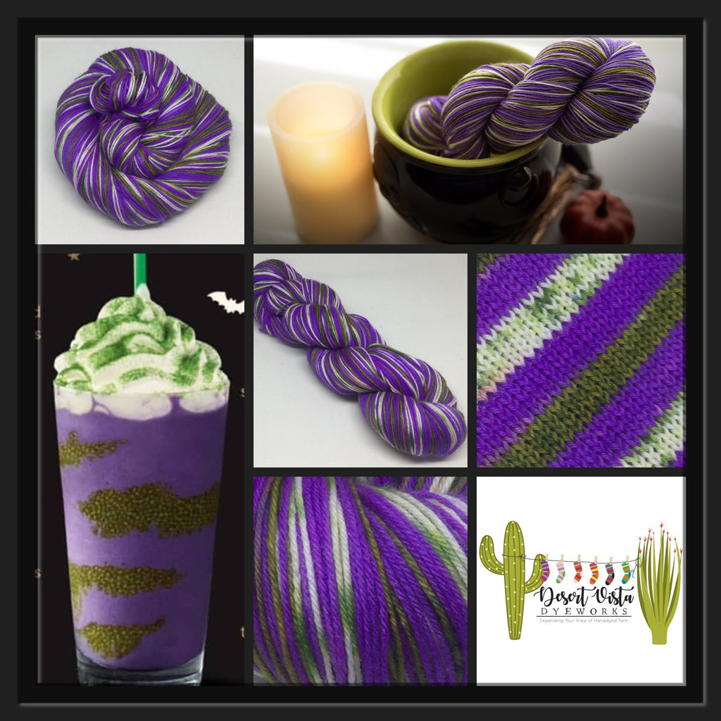 Witches Brew Frap Four Stripe Self Striping Yarn