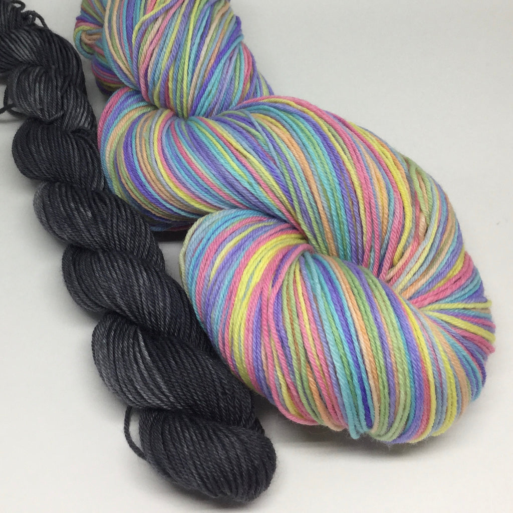 Stay Home Eight Stripe Self Striping Yarn with Mini Skein