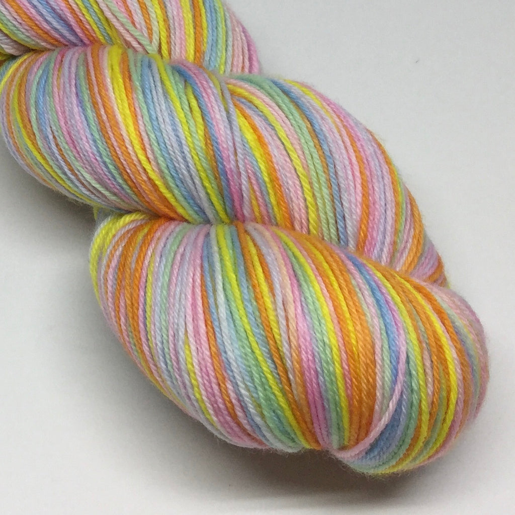 Spring Rainbow Six Stripe Self Striping Yarn