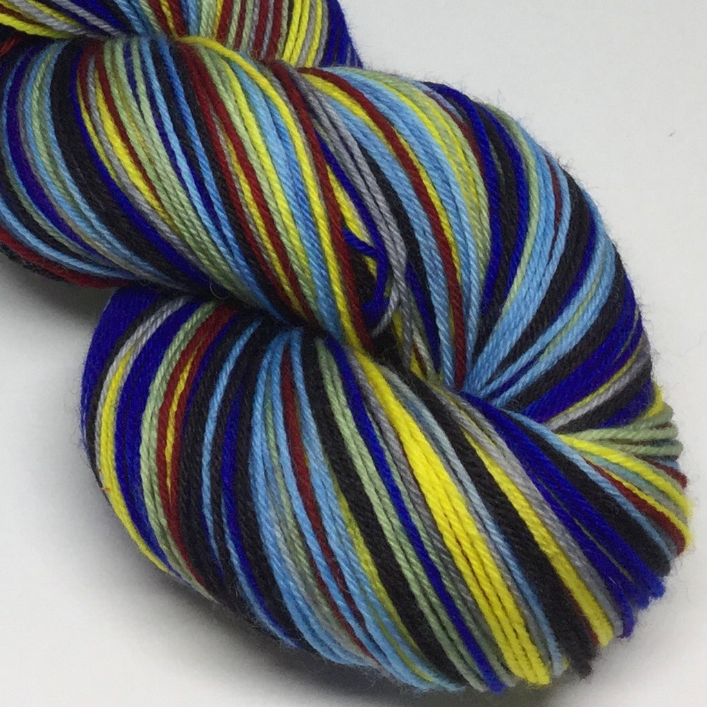 Happy Birthday, Dr. Seuss Seven Stripe Self Striping Sock Yarn