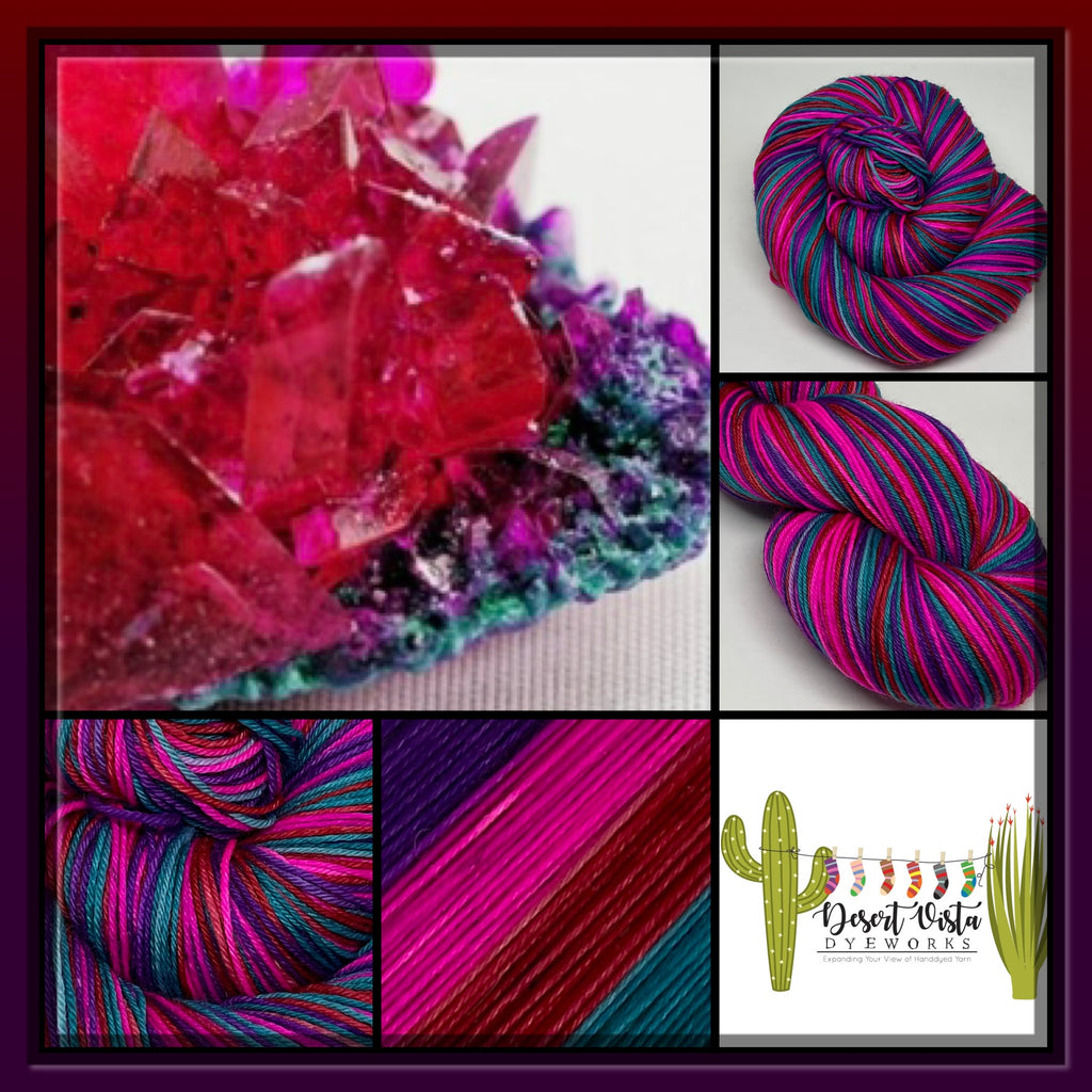 Ruby Four Stripe Self Striping Sock Yarn