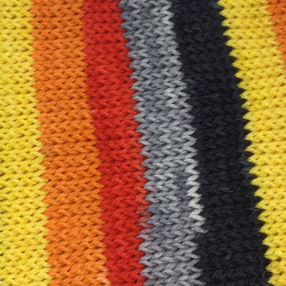 Marigold Skull Five Stripe Self Striping Yarn