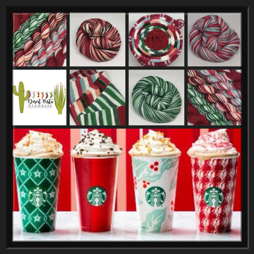 Holiday Cups Mini Skeins for Toes and Heel Set Approx. 500 yards