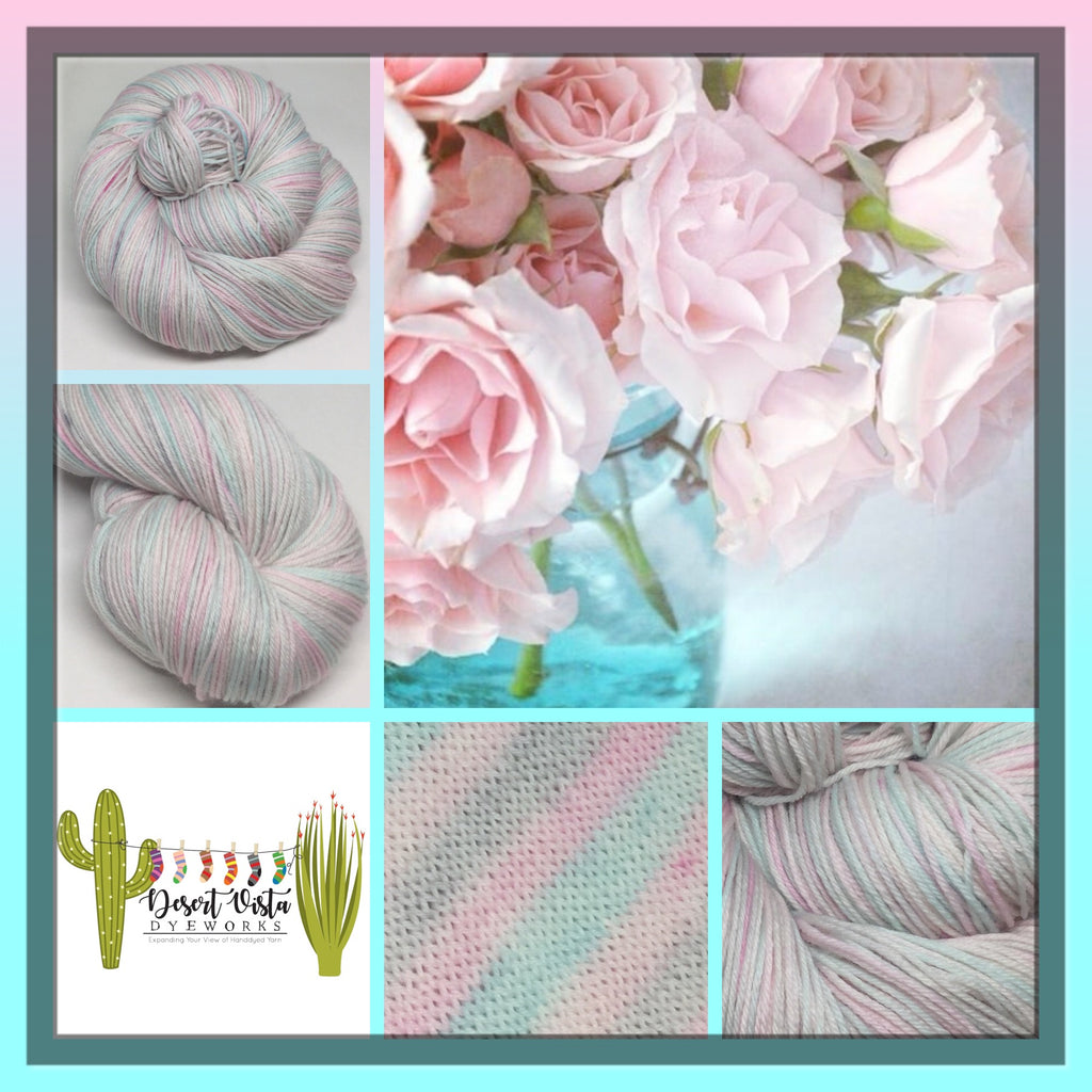 Pink Roses Four Stripe Self Striping Yarn