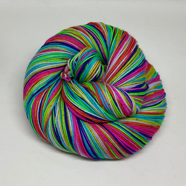 Neon Chameleon Seven Stripe Self Striping Yarn