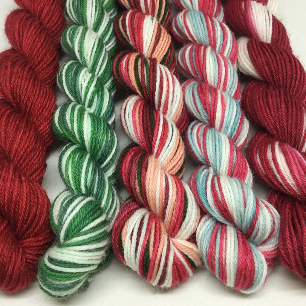 Holiday Cups Mini Skeins for Toes and Heel Set Approx. 500 yards