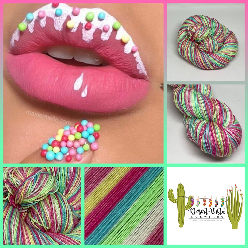 Sprinkle Lips Six Stripe Self Striping Yarn