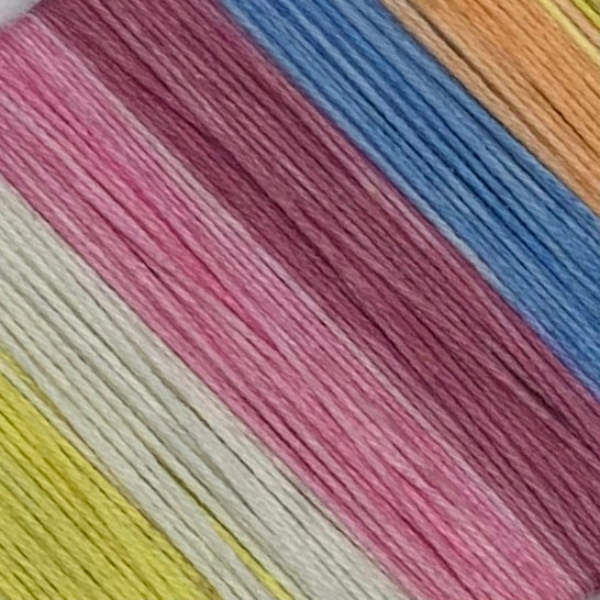 Rose Colored Highway Six Stripe Self Striping Yarn