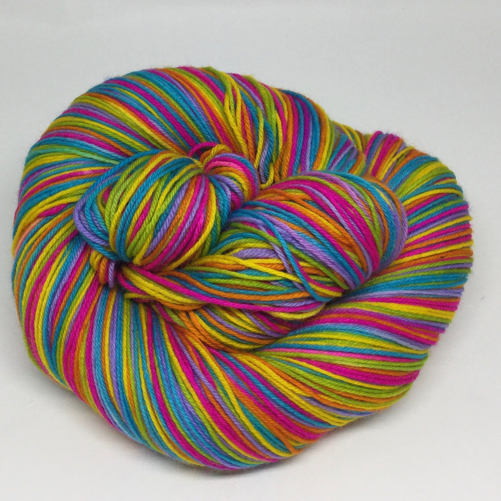 Summer Rainbow Six Stripe Self Striping Yarn