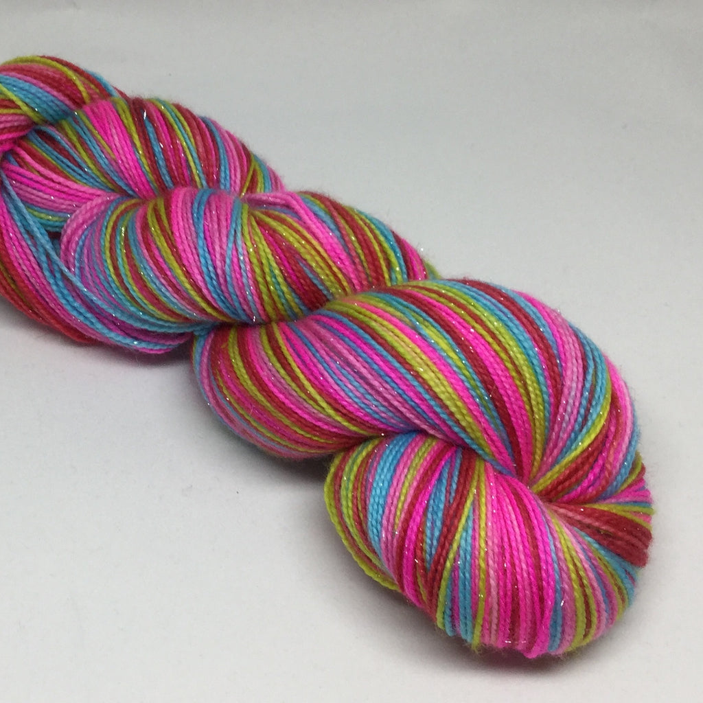 Neon Christmas Five Stripe Self Striping Yarn