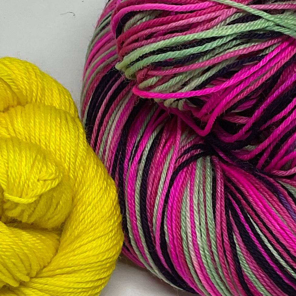 Game of Games Four Stripe Self Striping Yarn with Mini Skein for Toes and Heels