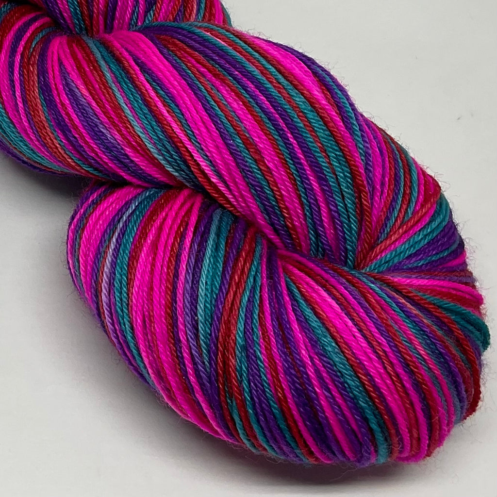 Ruby Four Stripe Self Striping Sock Yarn