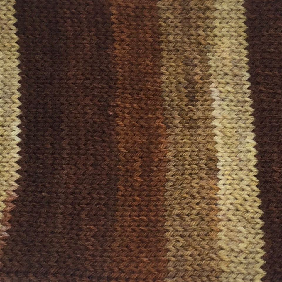 Coffee - All Day Five Stripe Self Striping Yarn