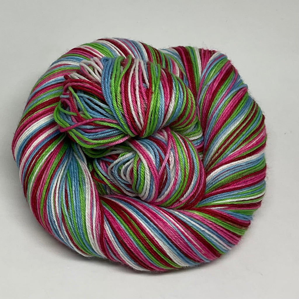 Wrap You in Cotton Candy Five Stripe Self Striping Yarn
