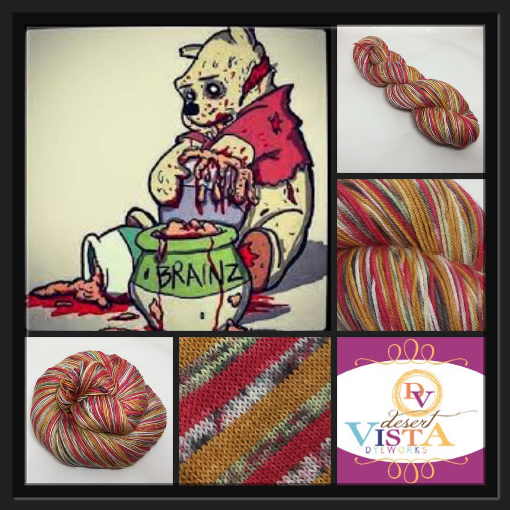 Winnie the ZomBody Pooh Four Stripe Self Striping Yarn