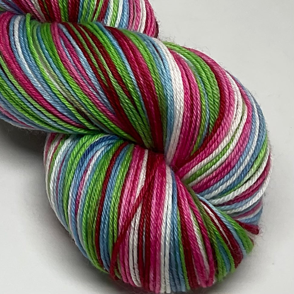 Wrap You in Cotton Candy Five Stripe Self Striping Yarn
