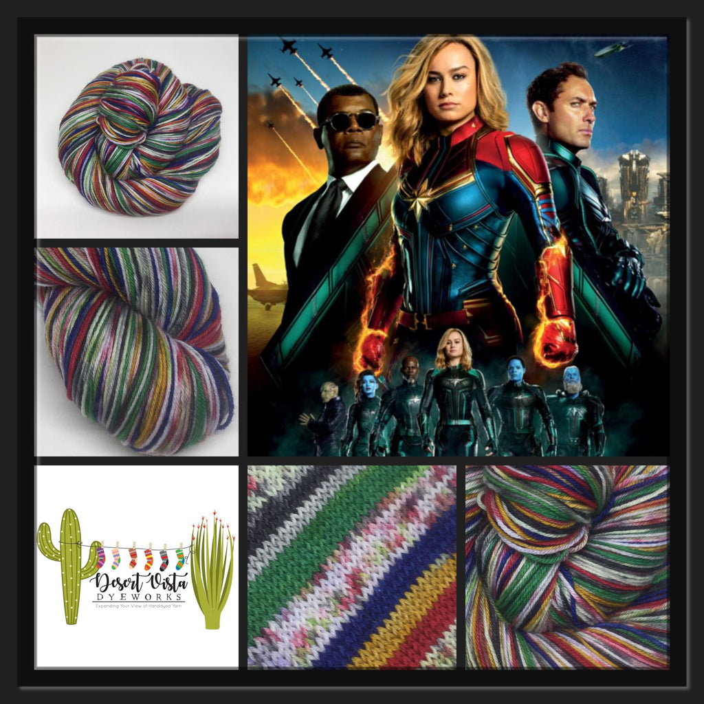Captain Zombody Marvel Eight Stripe Self Striping Yarn