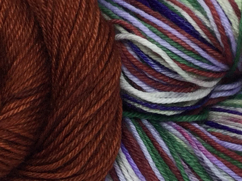 SteamPunk ZomBody Six Stripe Self Striping Yarn with Mini Skein