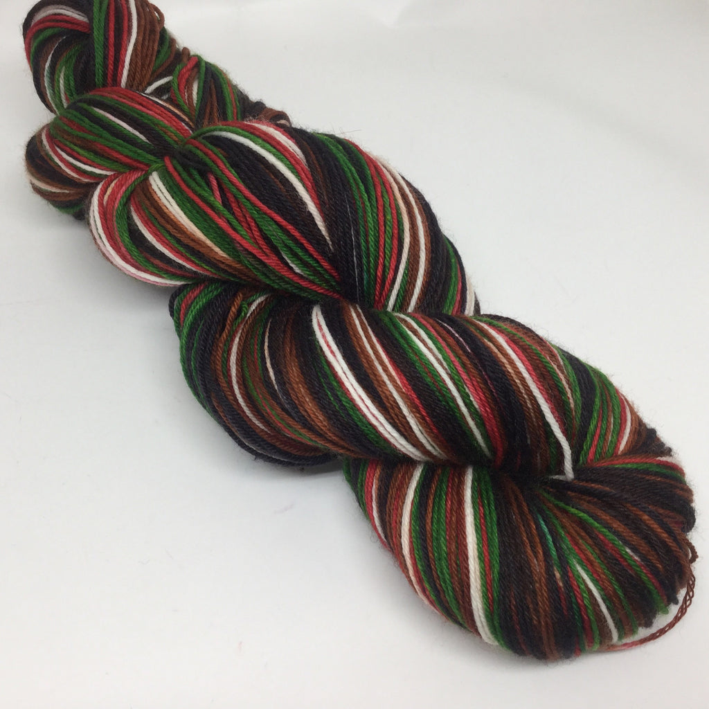 Agatha's Christmas Pudding Six Stripe Self Striping Yarn